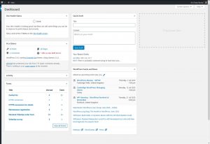 Image of the WordPress dashboard
